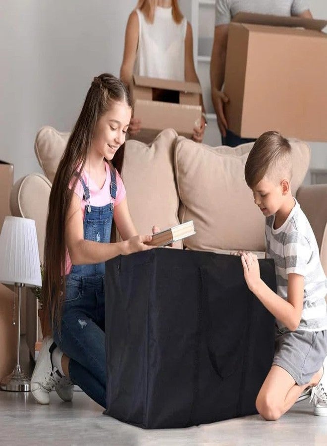 KINDRED 80 liter Nylon Multipurpose Large Storage Bag Toys- stationery- Blankets-Clothes Organizer Rectangular box with Zip and Handle. (pack of - 8, Black) - Image 5